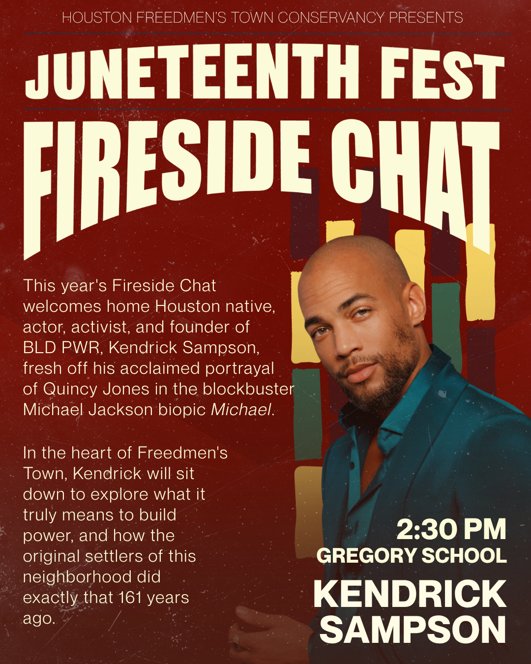 Juneteenth Fest Talent Show featuring Kendrick Sampson — 2:15 PM, Gregory School